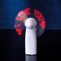 Nesee Creative I LOVE YOU Pattern LED Gleamy Fan Luminous Mini Portable Hand-held Fan Cooler (Red) - B07CPFLB6B